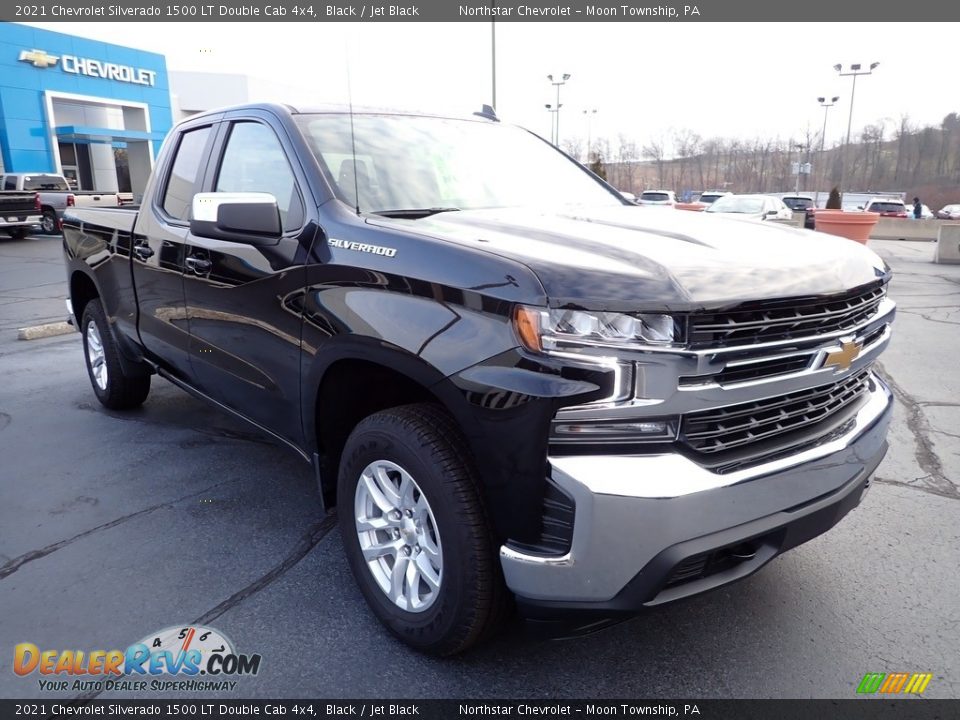 2021 Chevrolet Silverado 1500 LT Double Cab 4x4 Black / Jet Black Photo #7