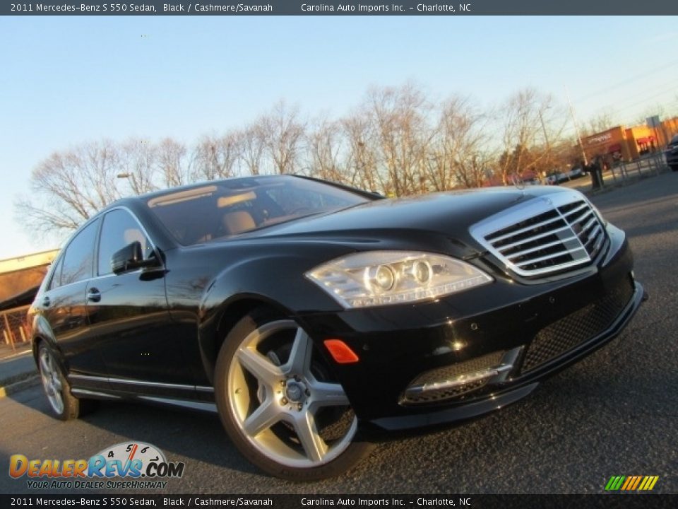 2011 Mercedes-Benz S 550 Sedan Black / Cashmere/Savanah Photo #1