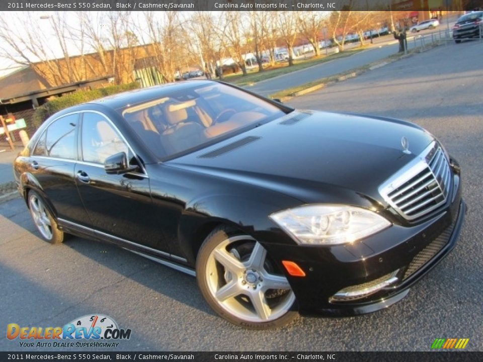 2011 Mercedes-Benz S 550 Sedan Black / Cashmere/Savanah Photo #3
