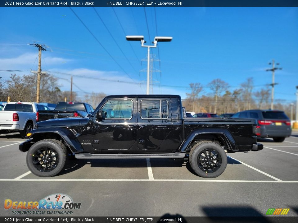 2021 Jeep Gladiator Overland 4x4 Black / Black Photo #4