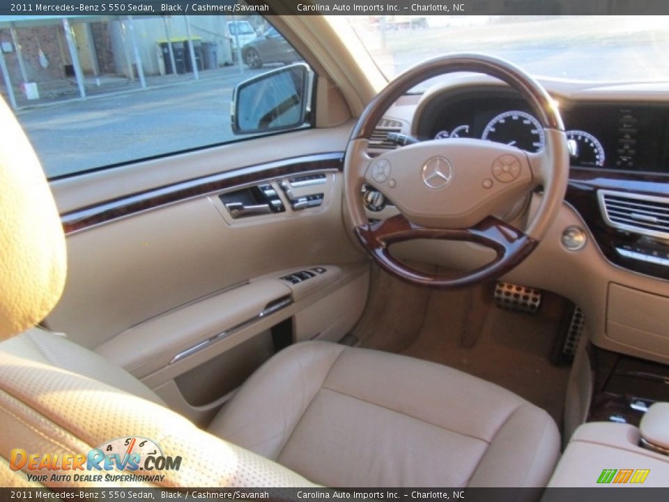 2011 Mercedes-Benz S 550 Sedan Black / Cashmere/Savanah Photo #12