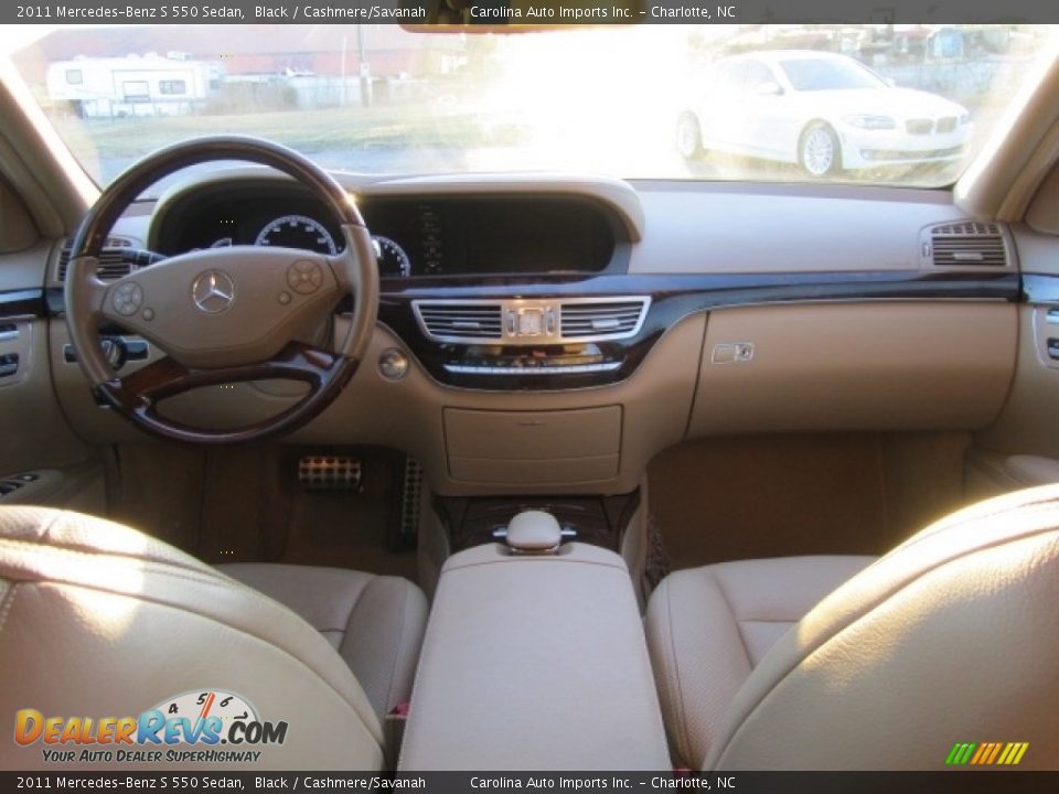 2011 Mercedes-Benz S 550 Sedan Black / Cashmere/Savanah Photo #13