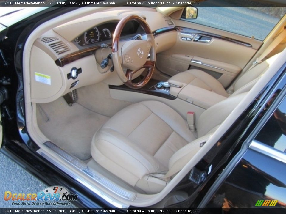 2011 Mercedes-Benz S 550 Sedan Black / Cashmere/Savanah Photo #17