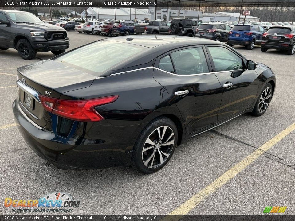2018 Nissan Maxima SV Super Black / Charcoal Photo #3