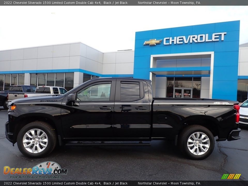 Black 2022 Chevrolet Silverado 1500 Limited Custom Double Cab 4x4 Photo #3