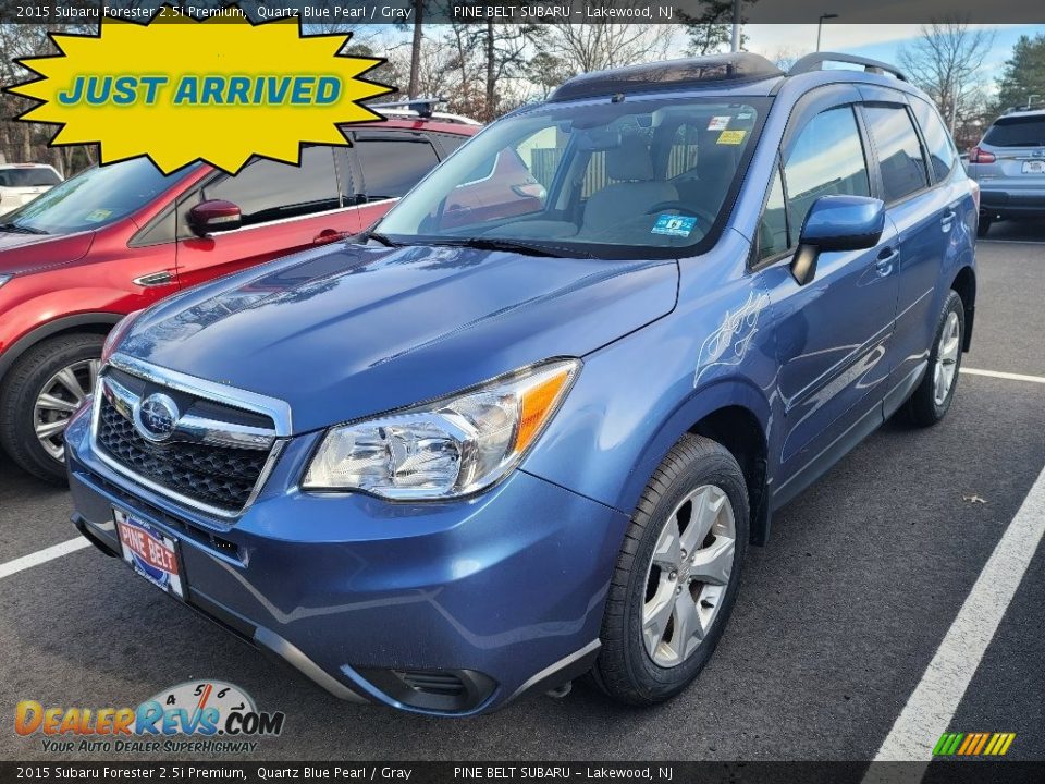 2015 Subaru Forester 2.5i Premium Quartz Blue Pearl / Gray Photo #1