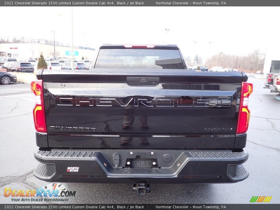 2022 Chevrolet Silverado 1500 Limited Custom Double Cab 4x4 Black / Jet Black Photo #6