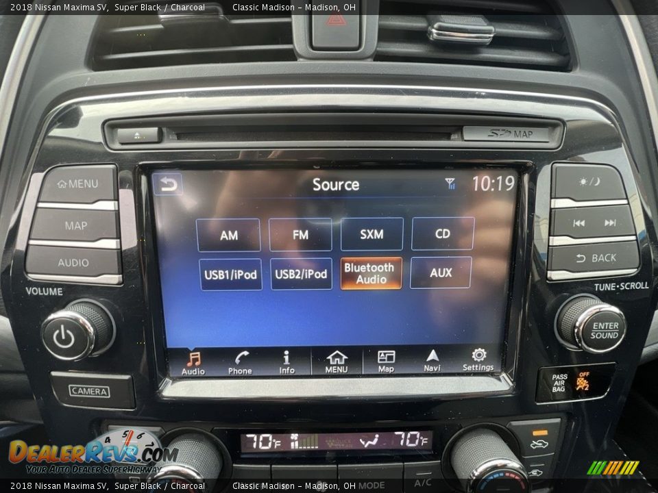 2018 Nissan Maxima SV Super Black / Charcoal Photo #8
