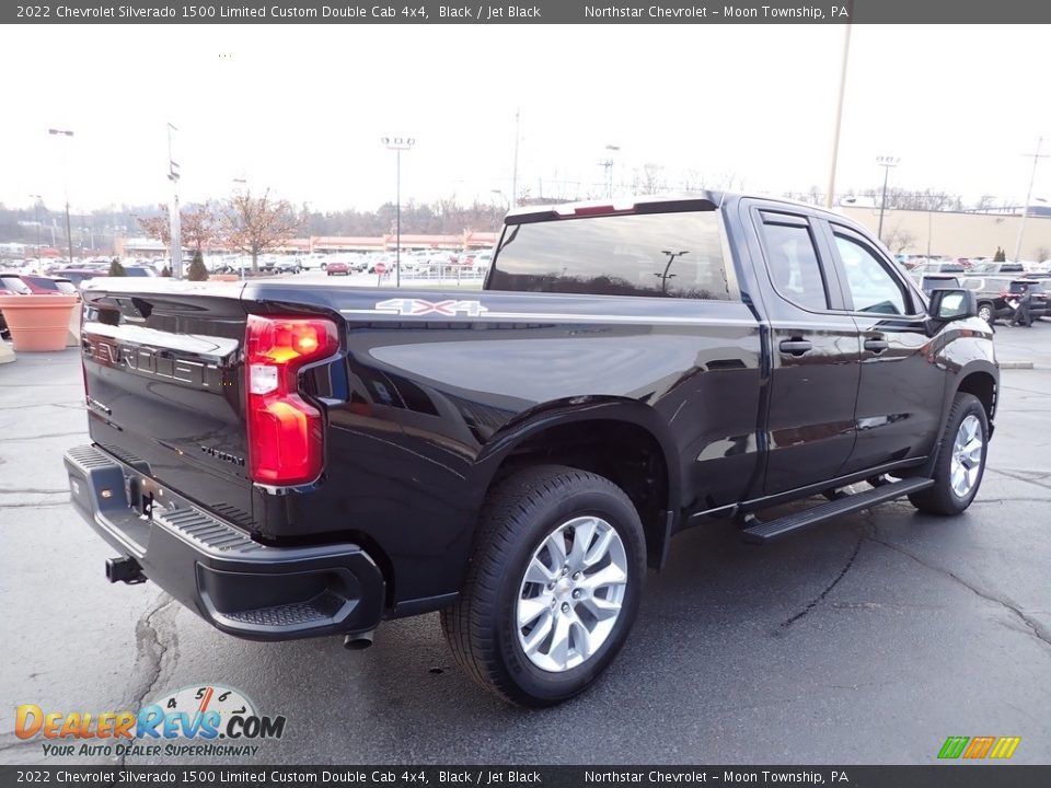 2022 Chevrolet Silverado 1500 Limited Custom Double Cab 4x4 Black / Jet Black Photo #8