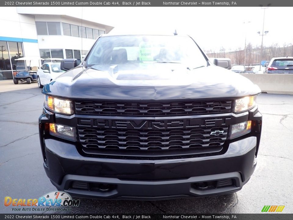 2022 Chevrolet Silverado 1500 Limited Custom Double Cab 4x4 Black / Jet Black Photo #12