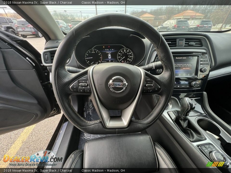 2018 Nissan Maxima SV Super Black / Charcoal Photo #18