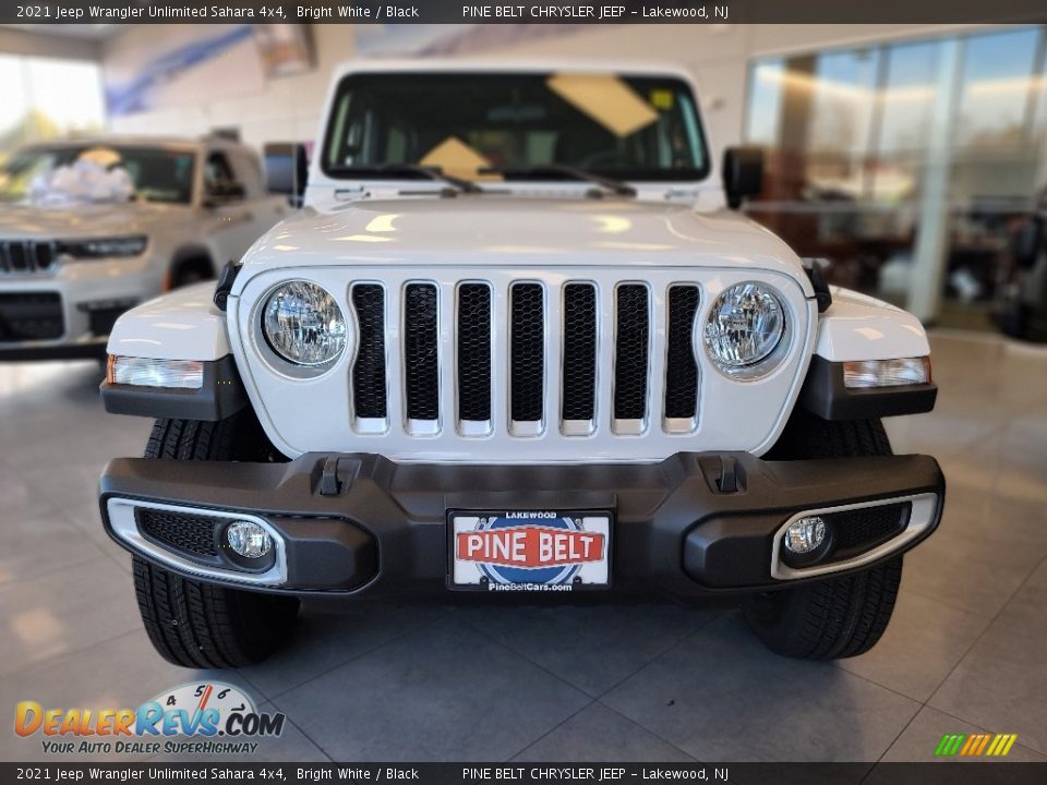 2021 Jeep Wrangler Unlimited Sahara 4x4 Bright White / Black Photo #3