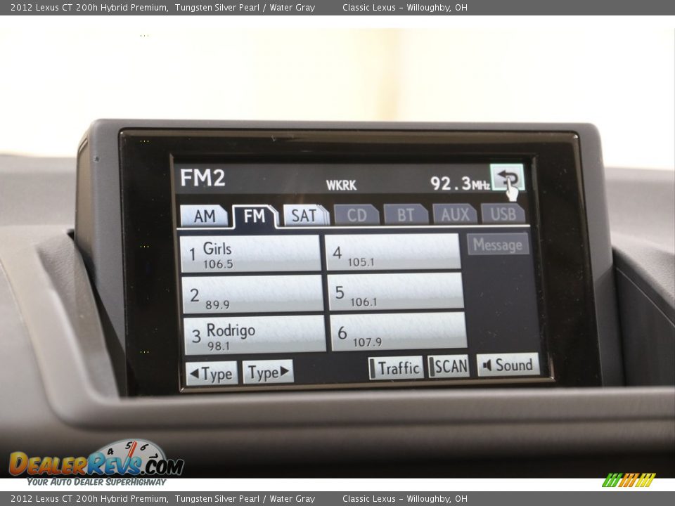 2012 Lexus CT 200h Hybrid Premium Tungsten Silver Pearl / Water Gray Photo #14