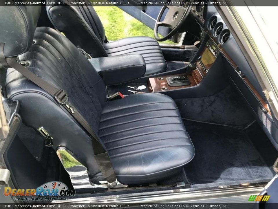 Blue Interior - 1982 Mercedes-Benz SL Class 380 SL Roadster Photo #4