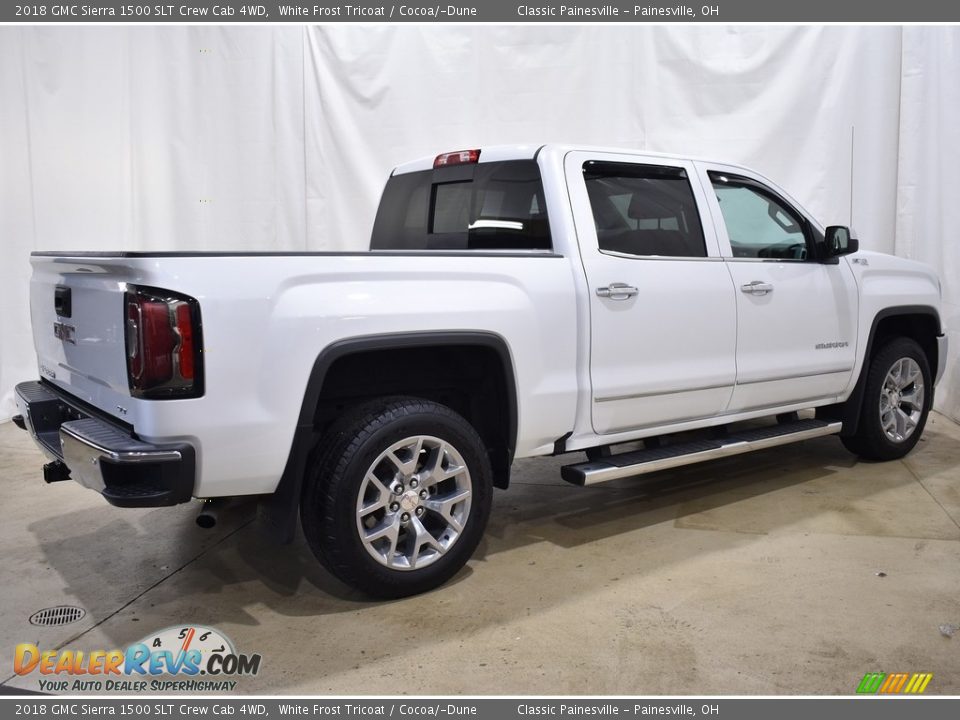 2018 GMC Sierra 1500 SLT Crew Cab 4WD White Frost Tricoat / Cocoa/­Dune Photo #2