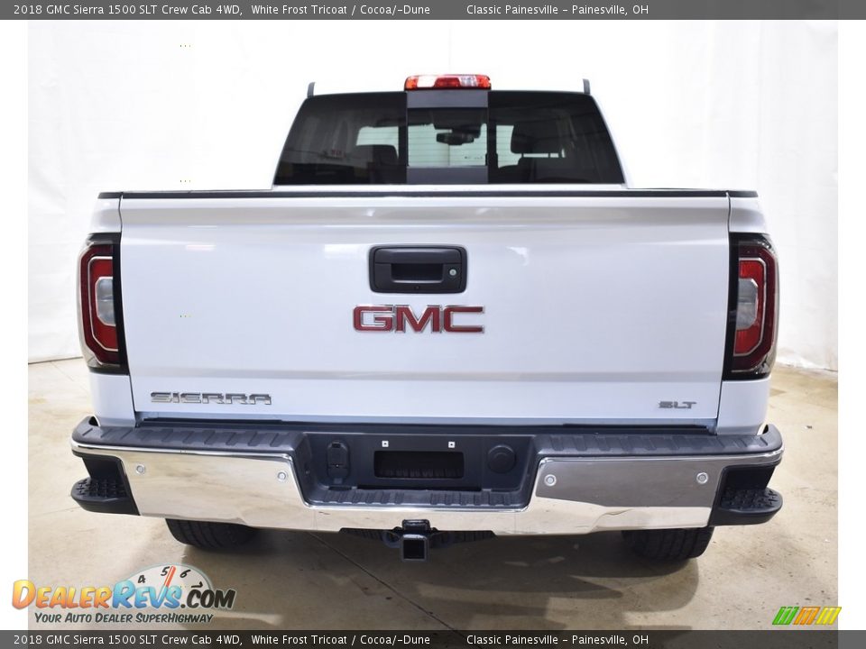 2018 GMC Sierra 1500 SLT Crew Cab 4WD White Frost Tricoat / Cocoa/­Dune Photo #3