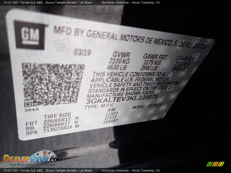 2019 GMC Terrain SLE AWD Ebony Twilight Metallic / Jet Black Photo #28