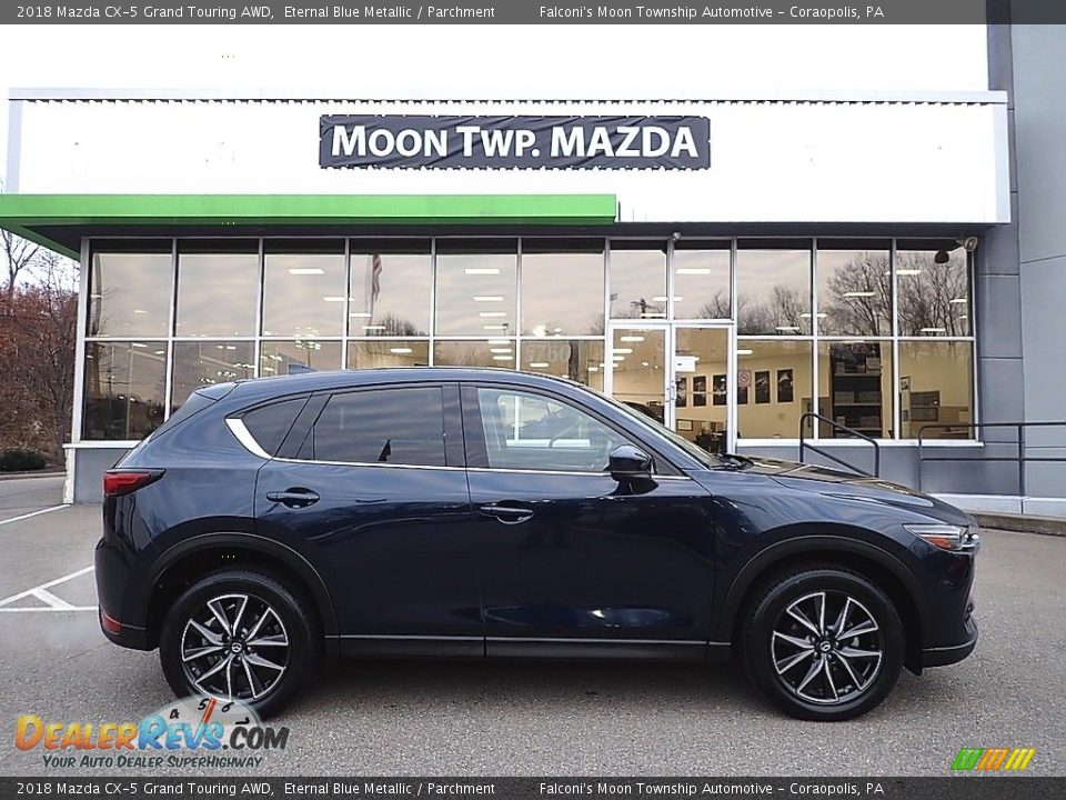 2018 Mazda CX-5 Grand Touring AWD Eternal Blue Metallic / Parchment Photo #1