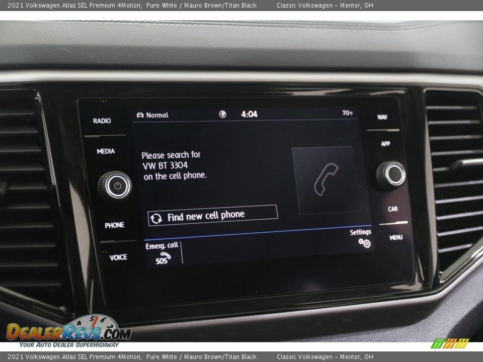 2021 Volkswagen Atlas SEL Premium 4Motion Pure White / Mauro Brown/Titan Black Photo #11