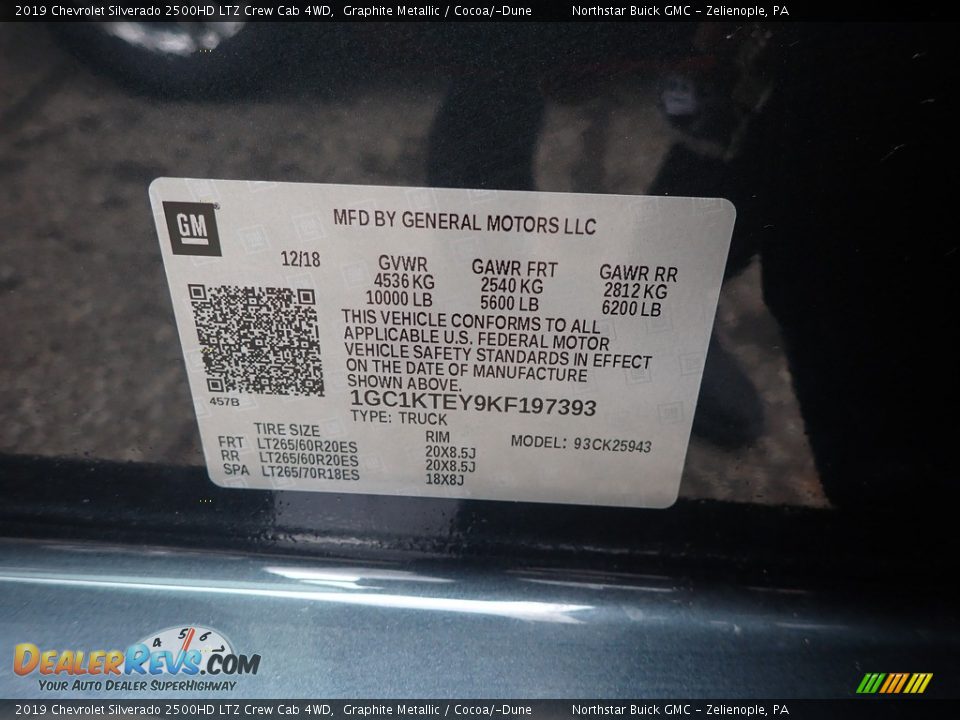 2019 Chevrolet Silverado 2500HD LTZ Crew Cab 4WD Graphite Metallic / Cocoa/­Dune Photo #14