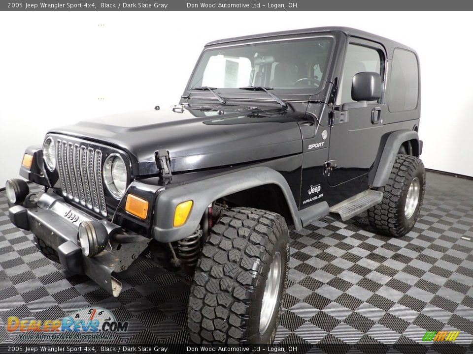 2005 Jeep Wrangler Sport 4x4 Black / Dark Slate Gray Photo #8