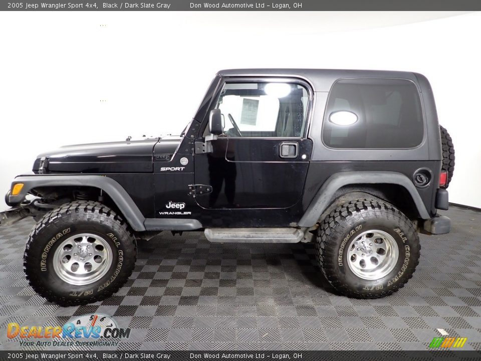 2005 Jeep Wrangler Sport 4x4 Black / Dark Slate Gray Photo #9