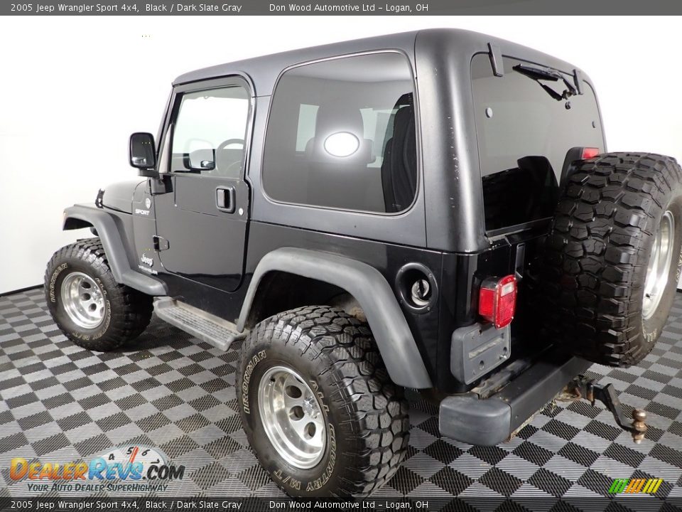 2005 Jeep Wrangler Sport 4x4 Black / Dark Slate Gray Photo #10