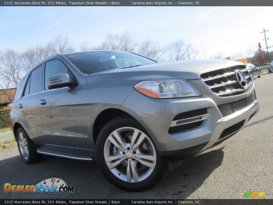 2015 Mercedes-Benz ML 350 4Matic Paladium Silver Metallic / Black Photo #1