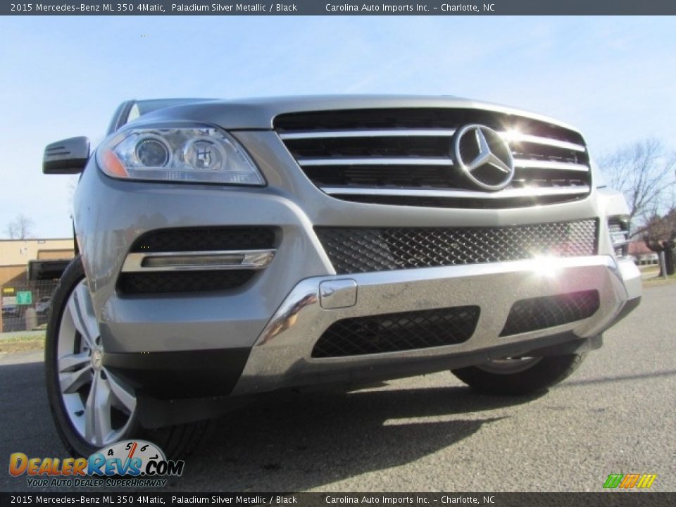 2015 Mercedes-Benz ML 350 4Matic Paladium Silver Metallic / Black Photo #2