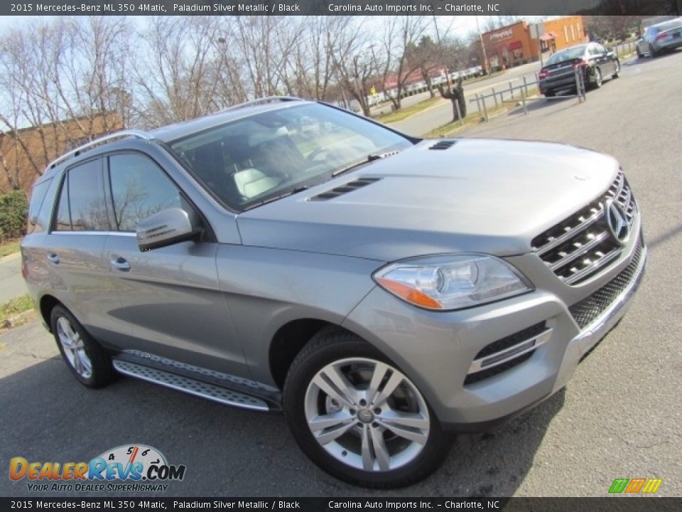 2015 Mercedes-Benz ML 350 4Matic Paladium Silver Metallic / Black Photo #3