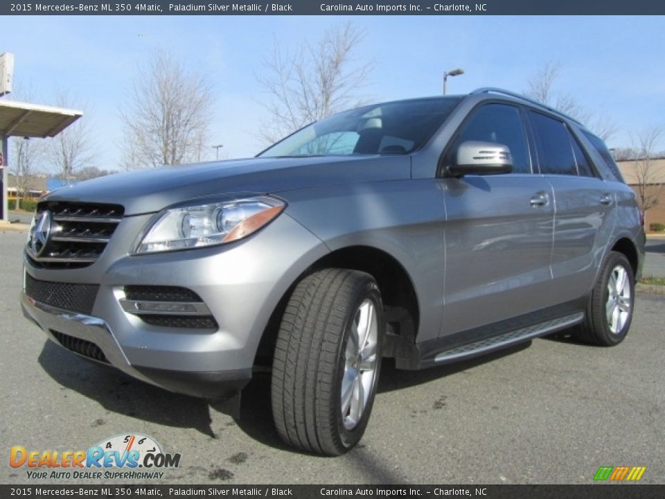 2015 Mercedes-Benz ML 350 4Matic Paladium Silver Metallic / Black Photo #6