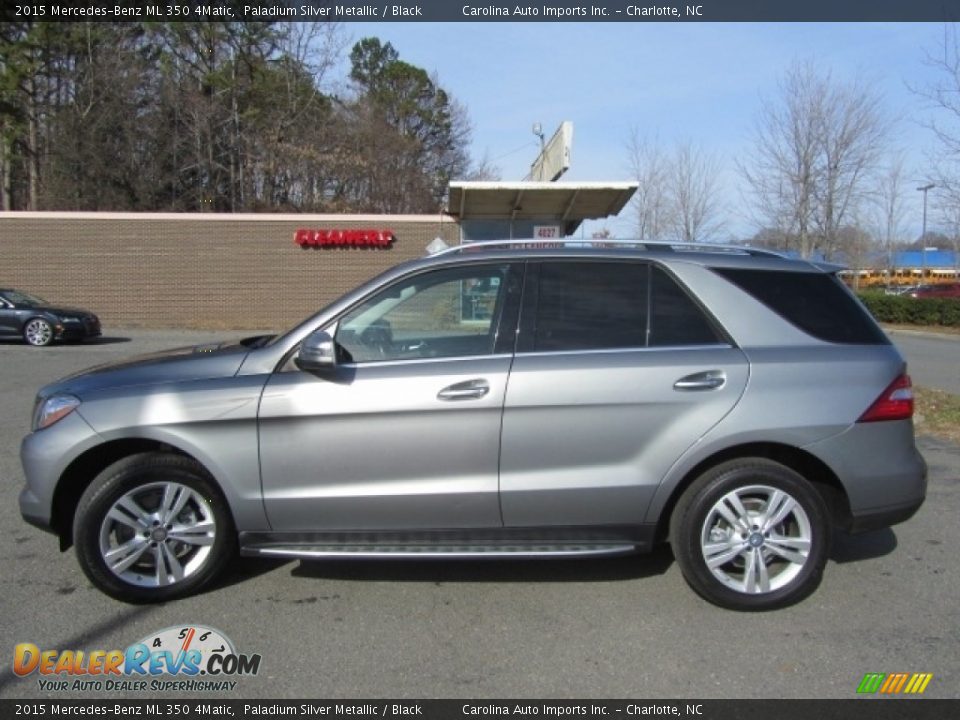 2015 Mercedes-Benz ML 350 4Matic Paladium Silver Metallic / Black Photo #7