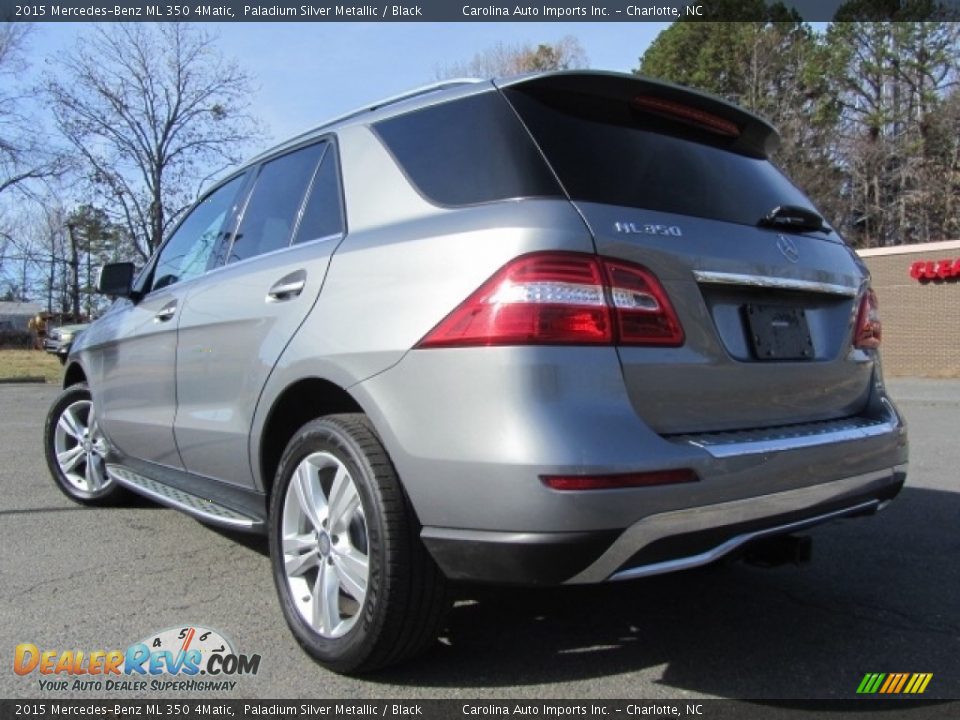 2015 Mercedes-Benz ML 350 4Matic Paladium Silver Metallic / Black Photo #8