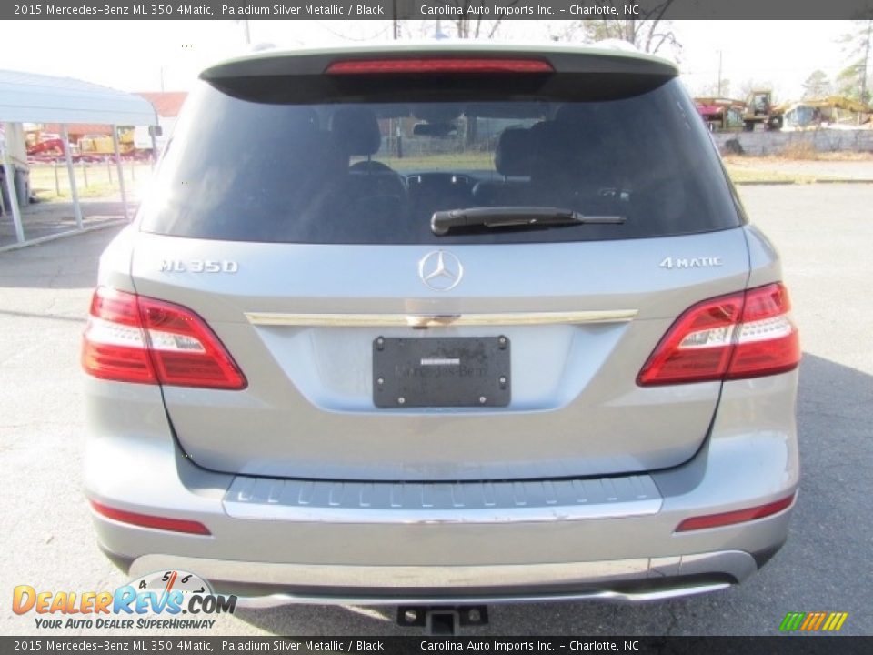 2015 Mercedes-Benz ML 350 4Matic Paladium Silver Metallic / Black Photo #9