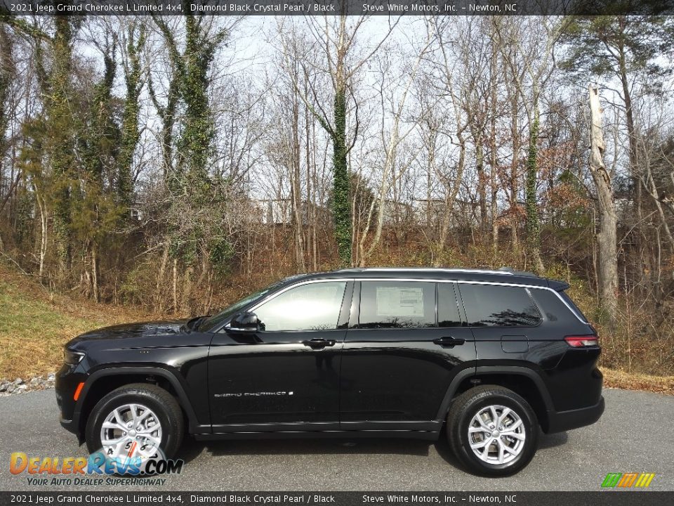 2021 Jeep Grand Cherokee L Limited 4x4 Diamond Black Crystal Pearl / Black Photo #1