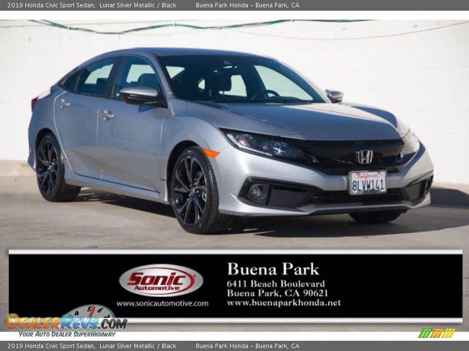 2019 Honda Civic Sport Sedan Lunar Silver Metallic / Black Photo #1