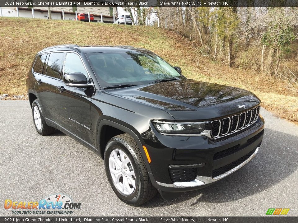 2021 Jeep Grand Cherokee L Limited 4x4 Diamond Black Crystal Pearl / Black Photo #4