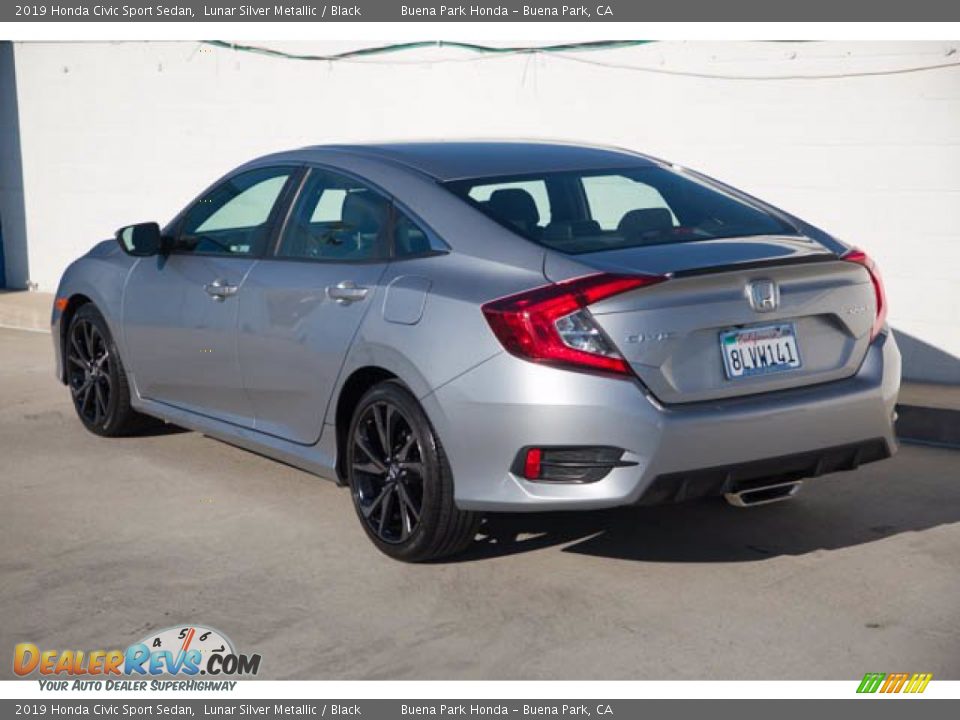 2019 Honda Civic Sport Sedan Lunar Silver Metallic / Black Photo #2