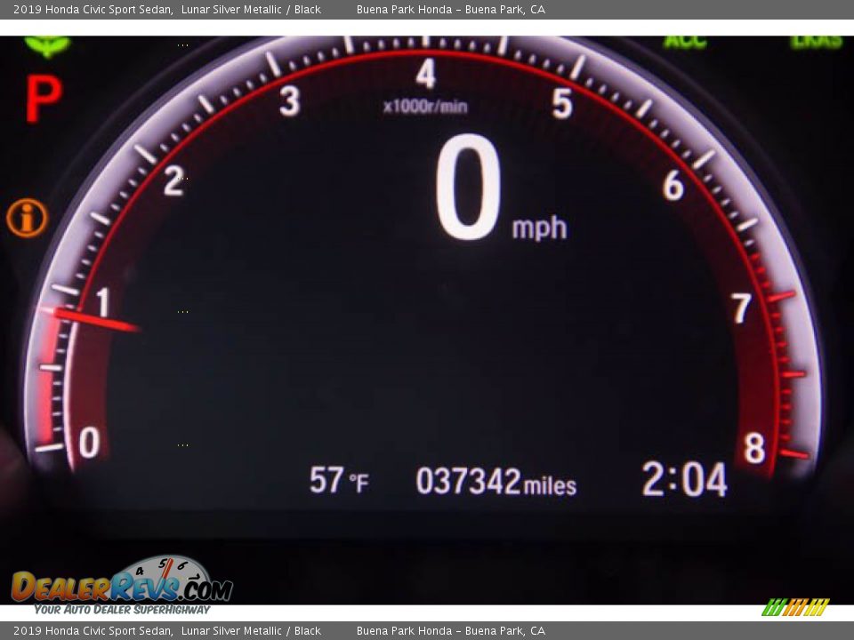 2019 Honda Civic Sport Sedan Lunar Silver Metallic / Black Photo #6