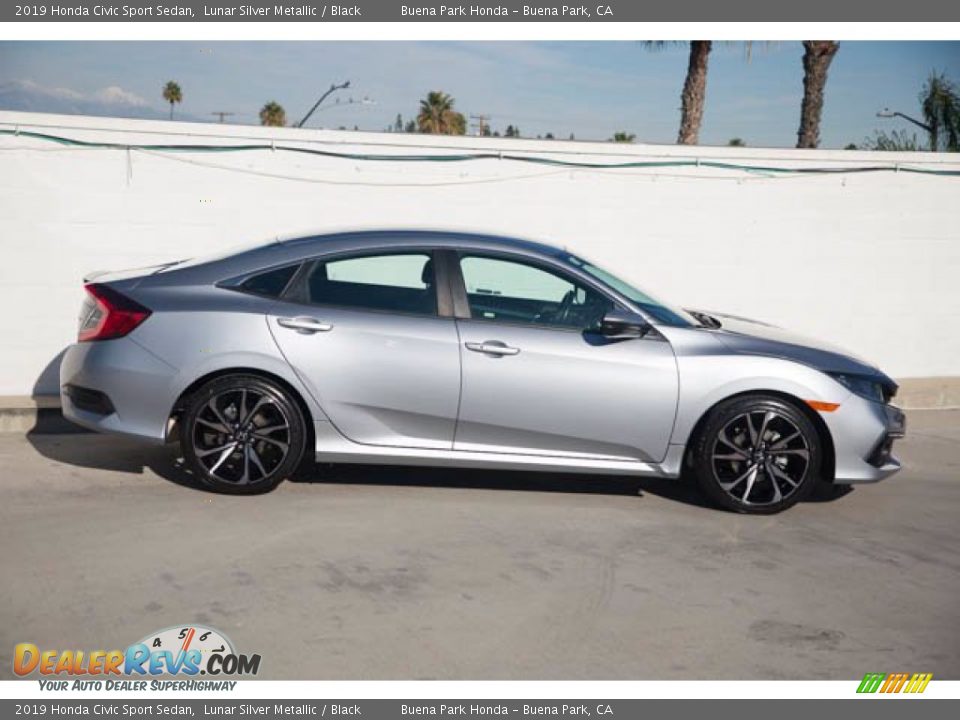 2019 Honda Civic Sport Sedan Lunar Silver Metallic / Black Photo #12