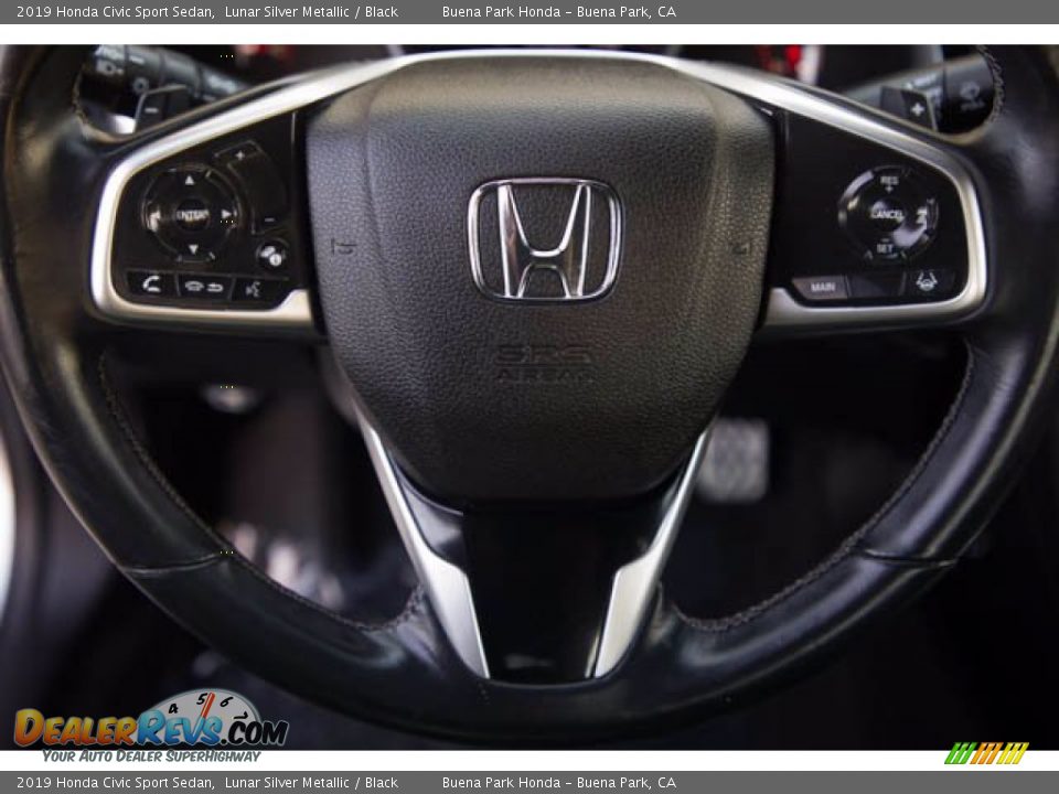 2019 Honda Civic Sport Sedan Lunar Silver Metallic / Black Photo #13