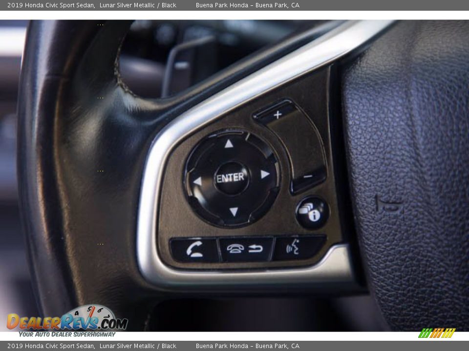 2019 Honda Civic Sport Sedan Lunar Silver Metallic / Black Photo #14