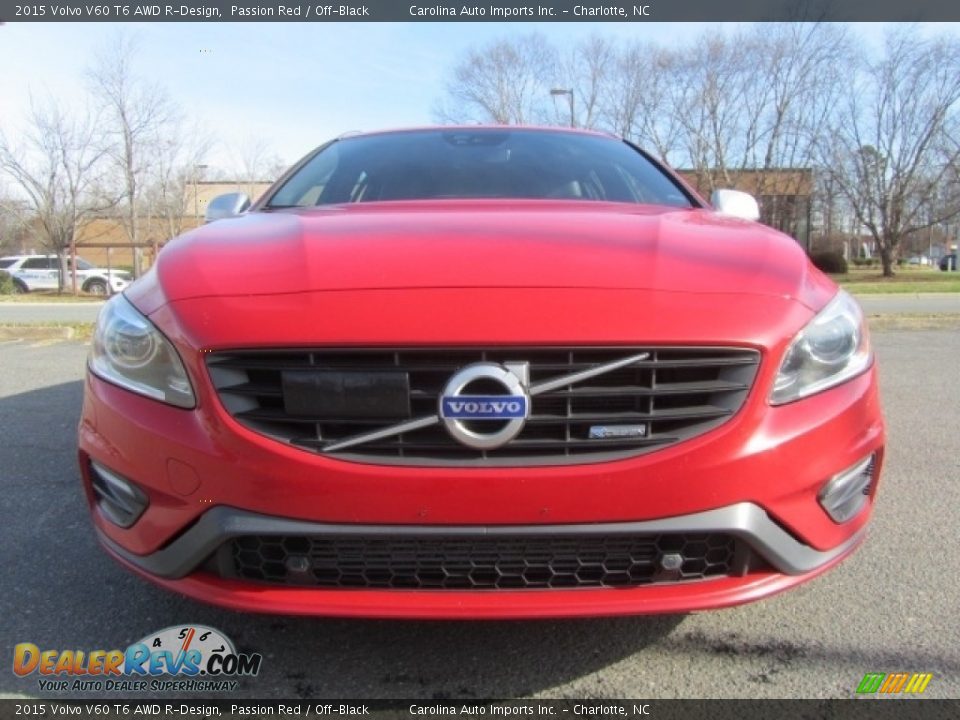 2015 Volvo V60 T6 AWD R-Design Passion Red / Off-Black Photo #4