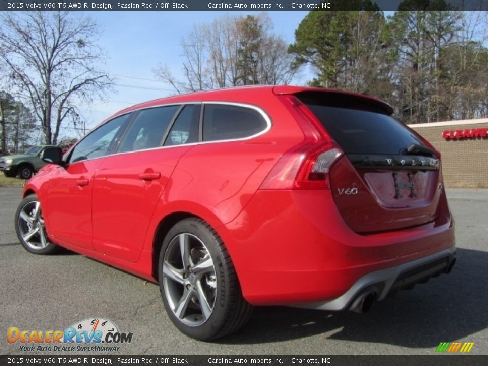 2015 Volvo V60 T6 AWD R-Design Passion Red / Off-Black Photo #8