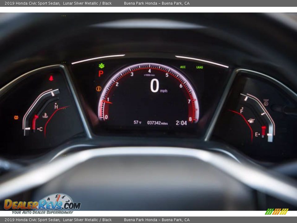 2019 Honda Civic Sport Sedan Lunar Silver Metallic / Black Photo #27