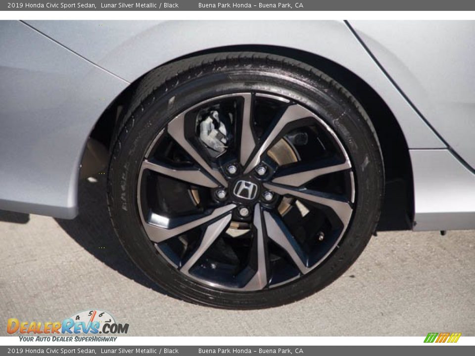 2019 Honda Civic Sport Sedan Lunar Silver Metallic / Black Photo #34