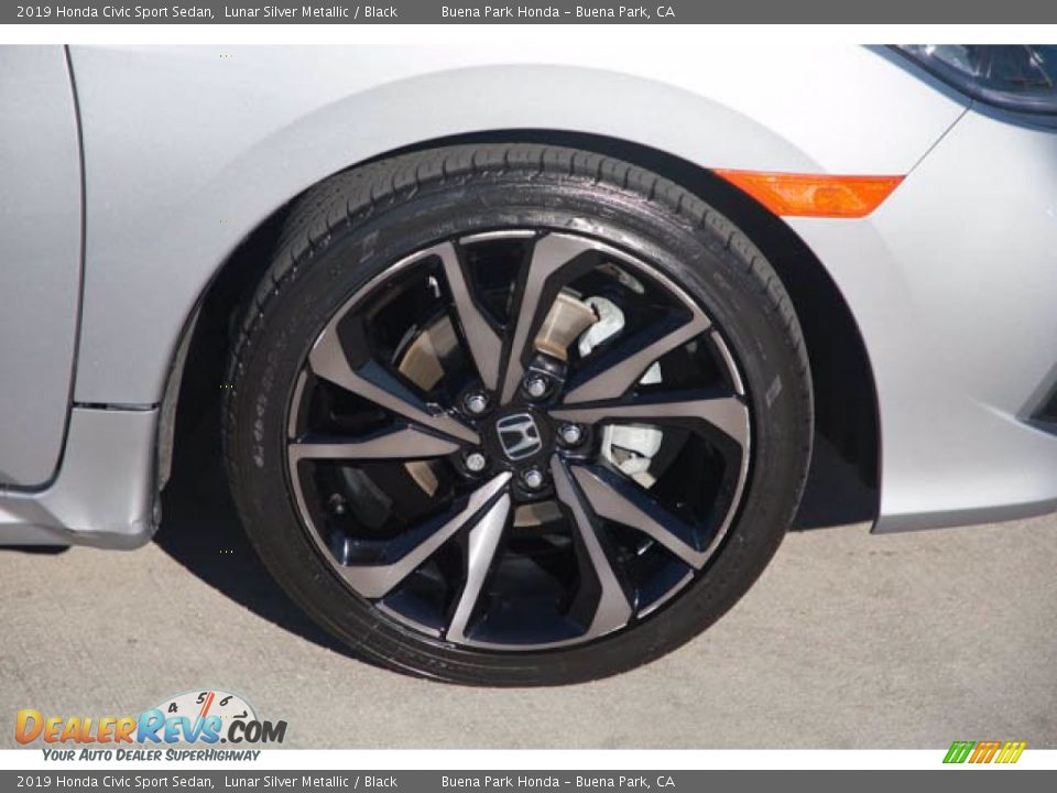 2019 Honda Civic Sport Sedan Lunar Silver Metallic / Black Photo #35