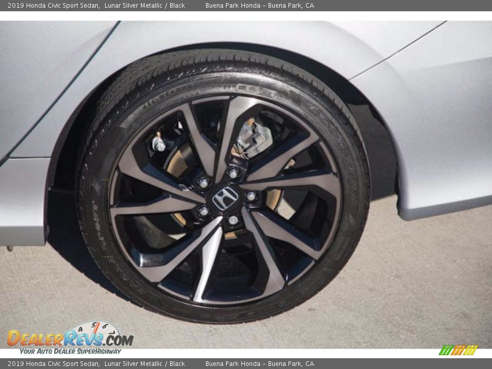 2019 Honda Civic Sport Sedan Lunar Silver Metallic / Black Photo #36