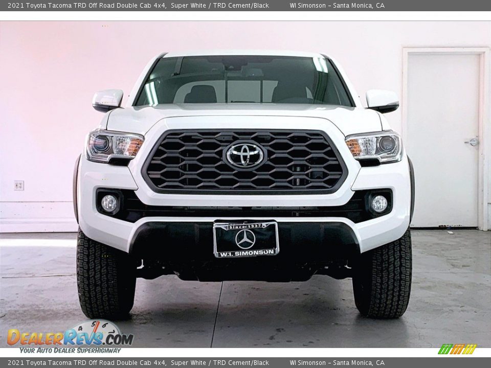 2021 Toyota Tacoma TRD Off Road Double Cab 4x4 Super White / TRD Cement/Black Photo #2