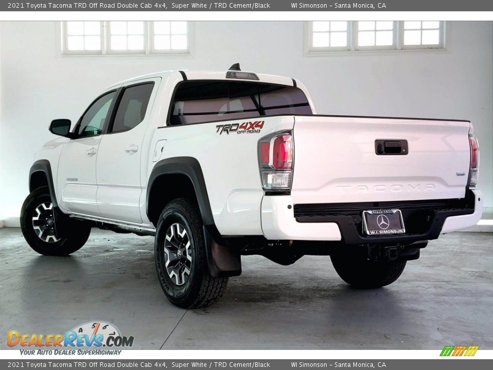 2021 Toyota Tacoma TRD Off Road Double Cab 4x4 Super White / TRD Cement/Black Photo #10